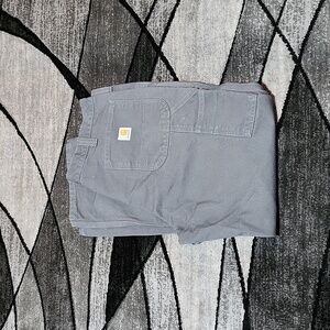 CARHARTT GRAY CANVAS WORK RELAXED FIT PANTS PRICE FIRM